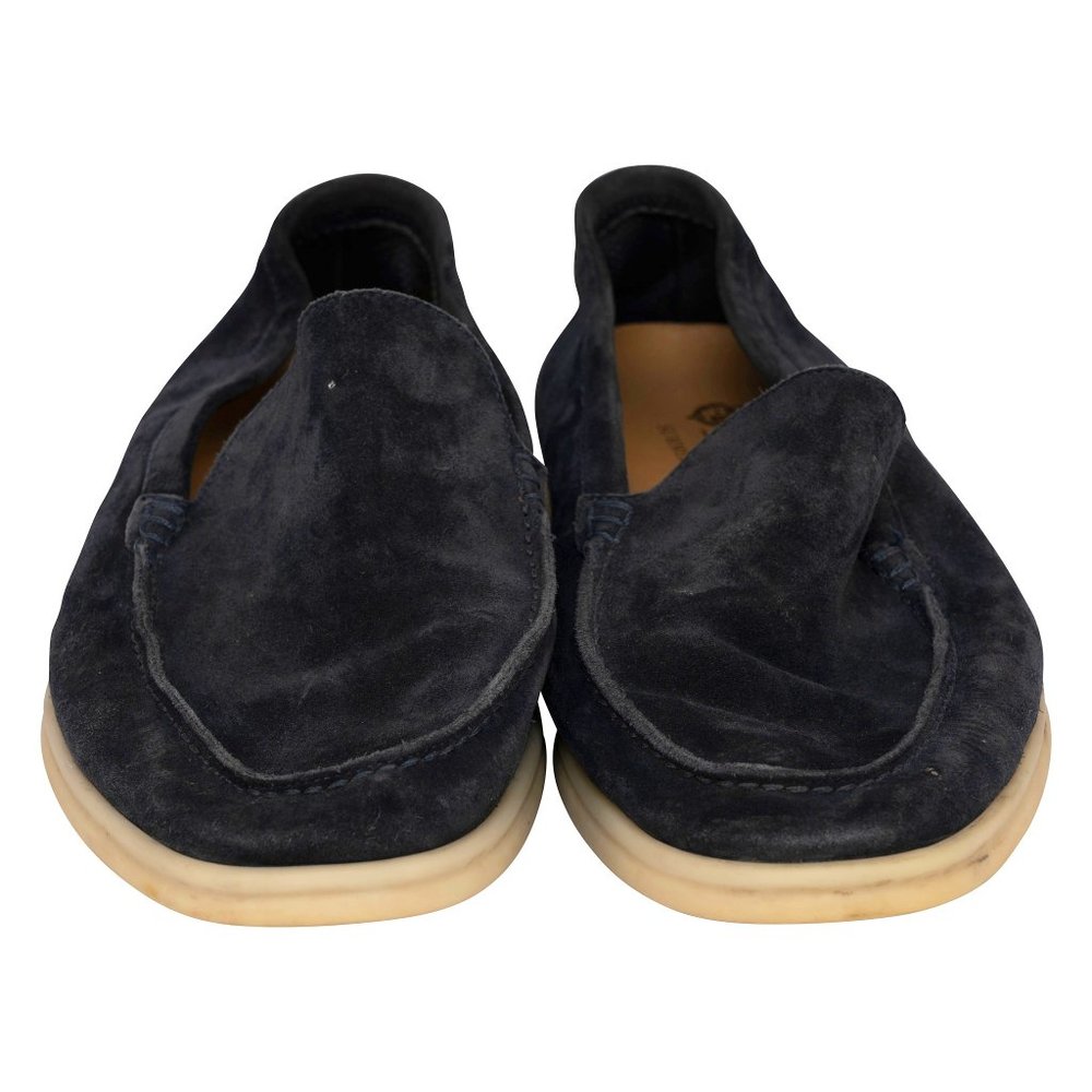 Loro Piana navy suede summer loafers Size 41